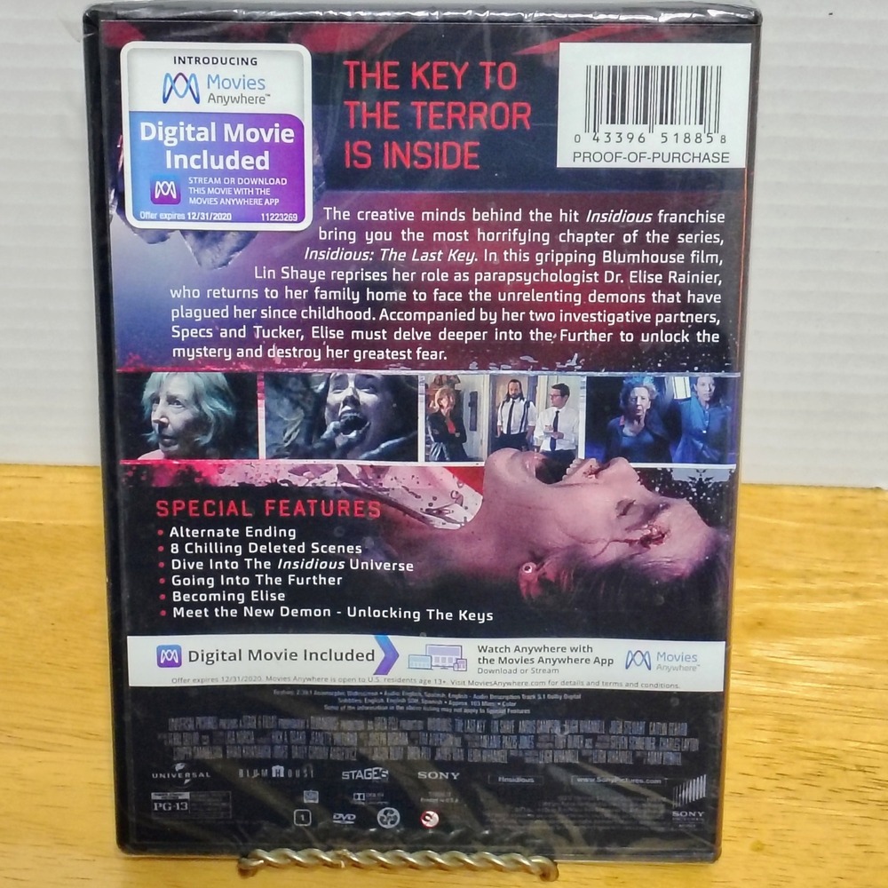 Insidious The Last Key DVD Digital Movie Horror Film New Sealed - Picture 2 of 2